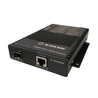 Gigabit Ethernet (1000-Mbps) Industrial PoE++ Media Converter - 10/100/1000-Mbps Copper to 1000-Mbps Fiber SFP, Extreme Temperature