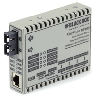 LMC100AE-SC-R3: (1) 10/100Mbps, RJ-45, 100BaseFX, 2km, MM 1300-nm, SC, 100–240 VAC