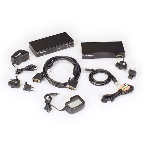 KVXLCF-R2, KVM Extender Kit over Fiber - DVI-D, USB 2.0, Serial, Audio, Local Video - Black Box KVXLCF-R2, KVM Extender Kit over Fiber - DVI-D, USB 2.0, Serial, Audio, Local Video - Black Box