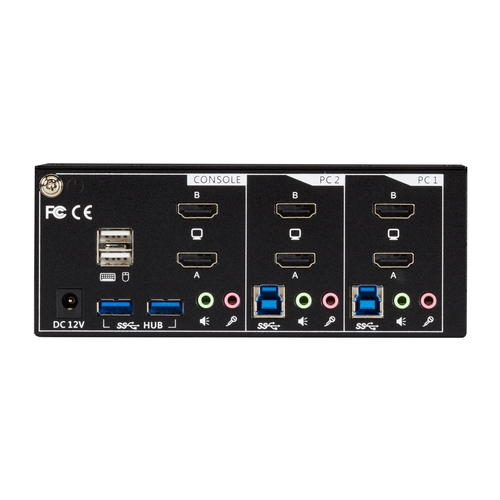 KV6222H, KVM Switch - 2-Port, Dual-Monitor, HDMI 2.0, 4K 60Hz, USB