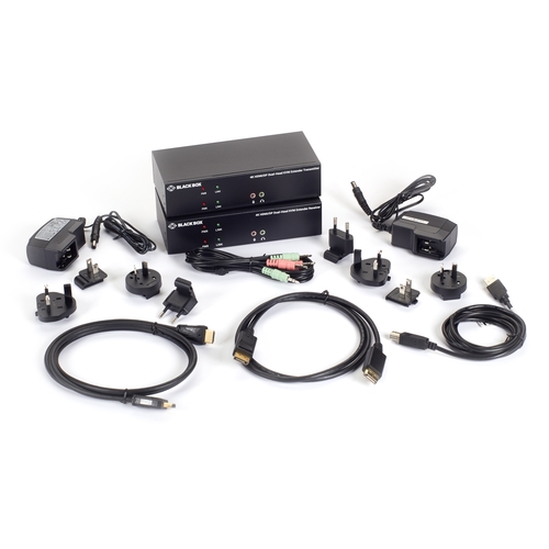 KVXLCHDPF-200, KVX KVM Extender over Fiber – 4K, Dual-Head, HDMI/Displayport - Black Box KVXLCHDPF-200, KVX KVM Extender over Fiber – 4K, Dual-Head, HDMI/Displayport - Black Box