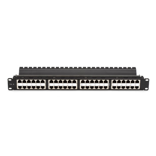 Rj45 patch outlet panel feed through