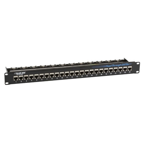 Rj45 patch outlet panel feed through