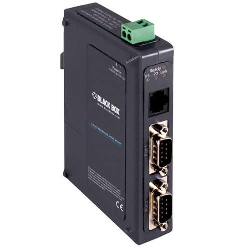 Black Box 2-Port Industrial Serial Device Server 