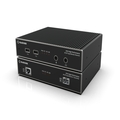 KVXHP Series MST KVM Extender over CATx/Fiber - Quad-Monitor, 4K DisplayPort, USB HID, Serial, Audio, Local Video