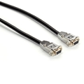 DB9 Extension Cable black with EMI/RFI Hoods