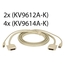 KV9612A-K: Single DVI-D, USB HID emulated, Audio, 2-Port, Kit