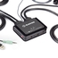 KV62-CBL: 2-Port, (1) DisplayPort 1.2 (4K60), USB 2.0, Audio
